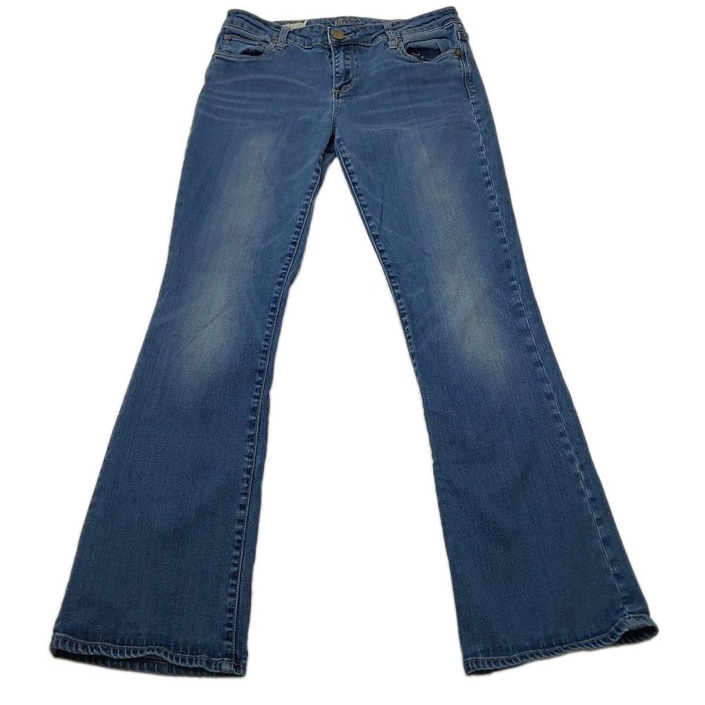 Kut From The Kloth Jeans Baby Bootcut Size 6 Blue Stretch Denim Mid-Rise